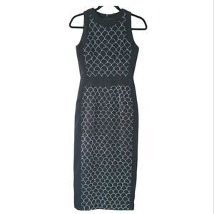 Vone black embellished midi dress